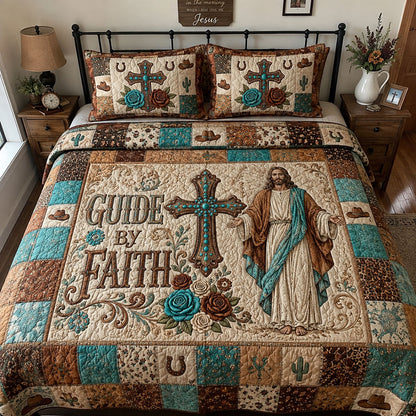Faithful Heart 3-Piece Quilted Bedding Set NCU0PTT3379