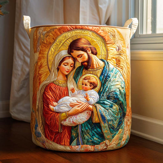 Faithful Heart Quilted Laundry Basket NCU0NNT1620