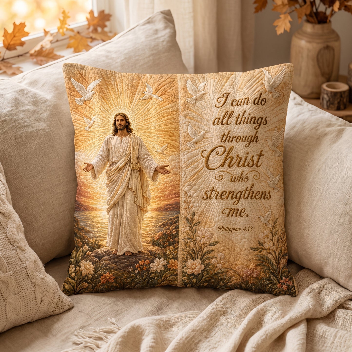 Faithful Heart Quilted Pillow Case NCU0NTD2098