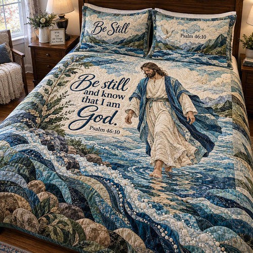 Faithful Journey 3-Piece Quilted Bedding Set NCU0PTT3493