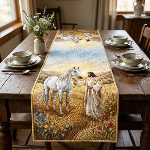 Faithful Path Quilted Table Runner NCU0NNT3069