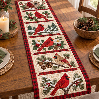 Faithful Redbird Quilted Table Runner NCU0NTD2342