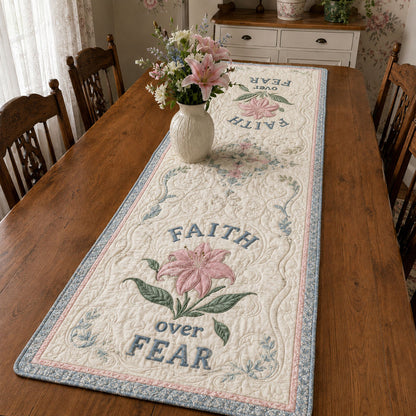 Faithful to the End Quilted Table Runner NCU0PTT3398
