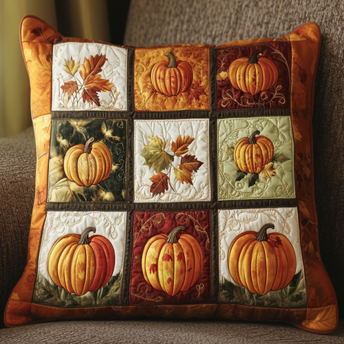 Fall Harvest Parade Quilted Pillow Case NCU0NNT1030