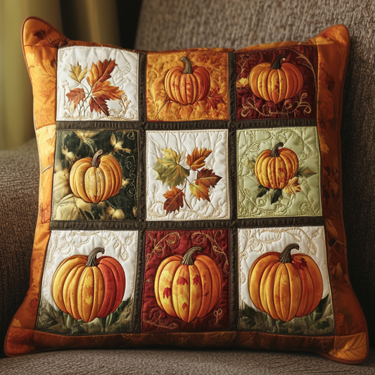 Fall Harvest Parade Quilted Pillow Case NCU0NNT1030