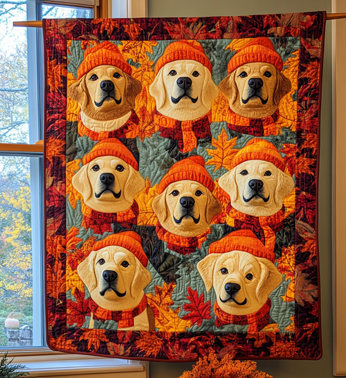 Fall In Retriever Quilted Blanket NCU0PT350