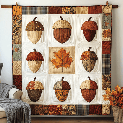 Fall Acorn Quilted Blanket NCU0TH1864