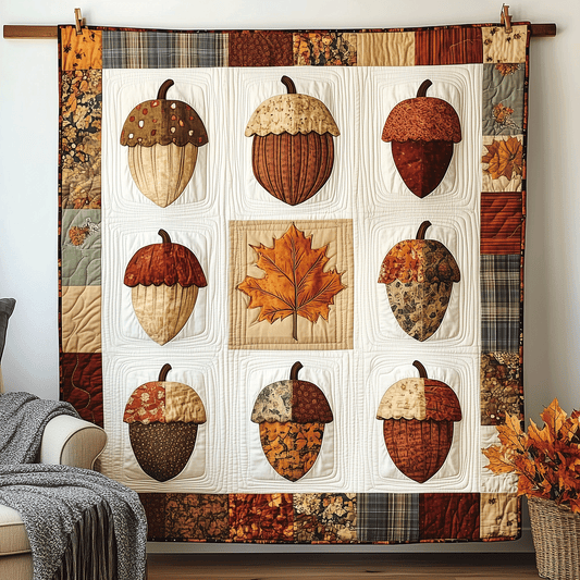 Fall Acorn Quilted Blanket NCU0TH1864