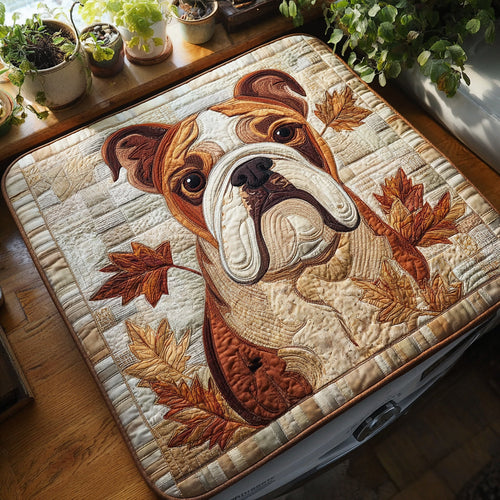 Fall Bulldog Quilted Washer and Dryer Cover NCU0HNH058