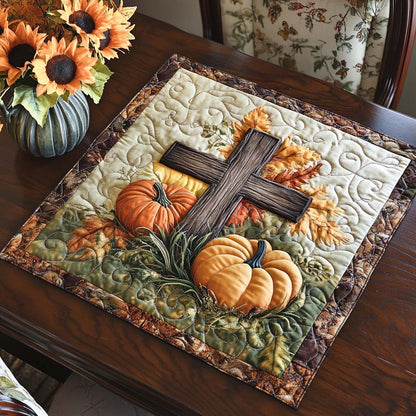 Fall Cross Glow Quilted Table Topper NCU0NNT1444