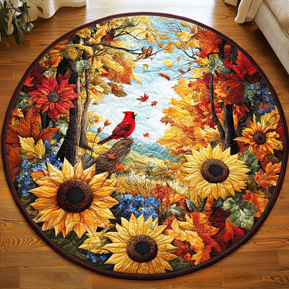 Fall Embrace Quilted Round Mat NCU0TL1385