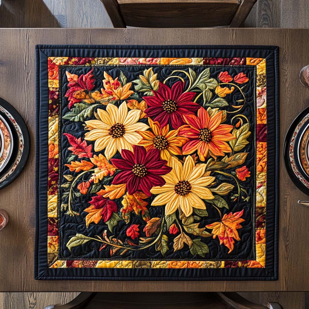 Fall Harvest Dream Quilted Table Topper NCU0NNT1258