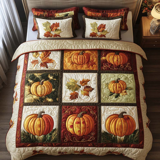 Fall Harvest Parade 3-Piece Quilted Bedding Set NCU0NNT928