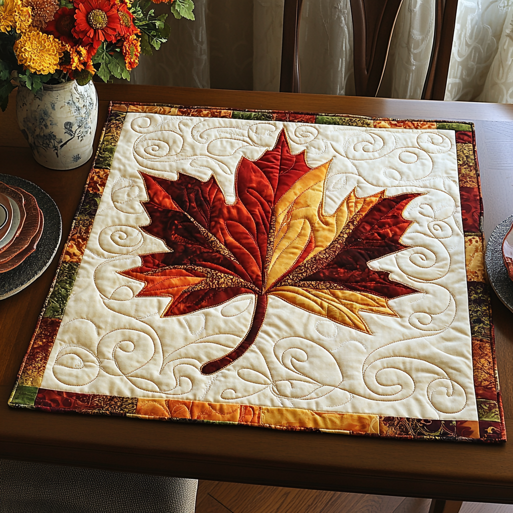 Fall Whisper Quilted Table Topper NCU0DDK601