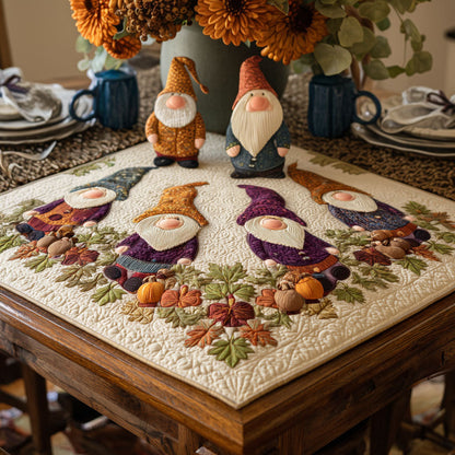 Fallin for Gnomes Quilted Table Topper NCU0PTT1066