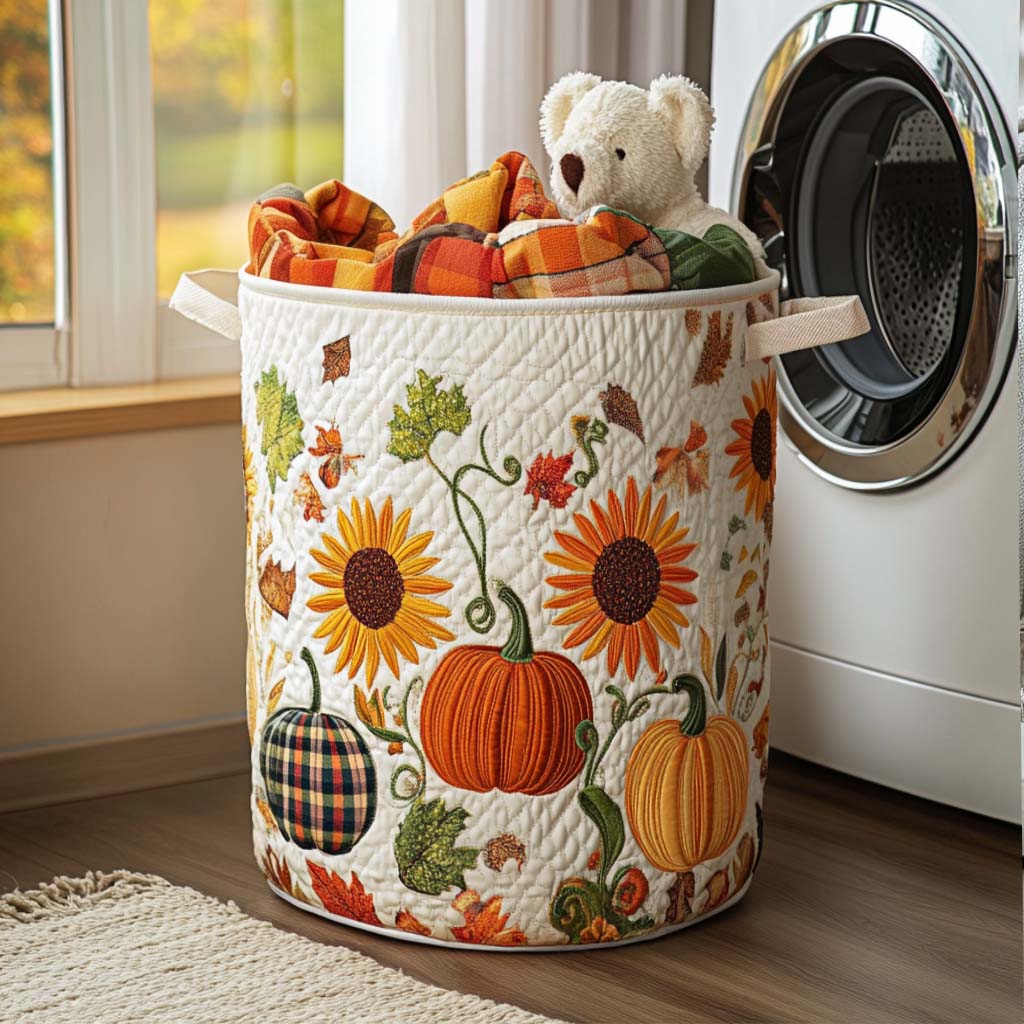Falling Joy Quilted Laundry Basket NCU0NNT1059