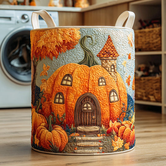 Falling Leaves Quilted Laundry Basket NCU0NTD315