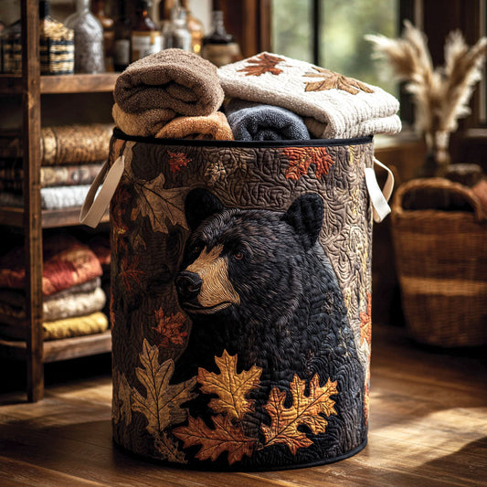 Falling Leaves Quilted Laundry Basket NCU0NTV405