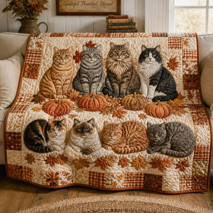 Falling Whiskers Quilted Blanket NCU0NTD2042