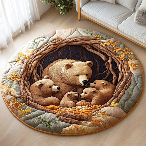 Family Woods Moment Quilted Round Mat NCU0NTD609
