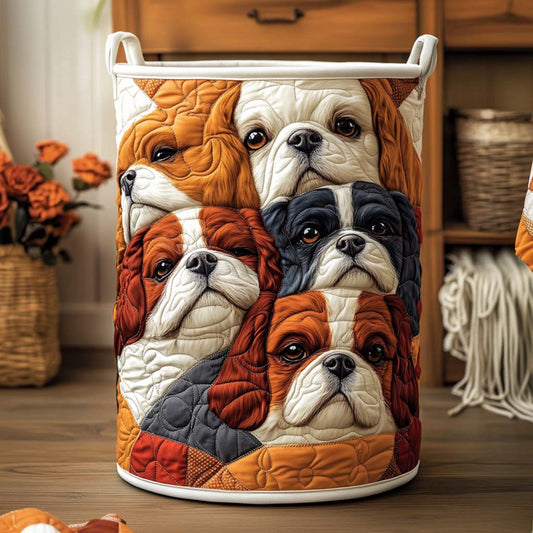 Family of Cavaliers Quilted Laundry Basket NCU0NXD779
