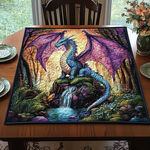 Fantasy Dragon Quilted Table Topper NCU0DDK571