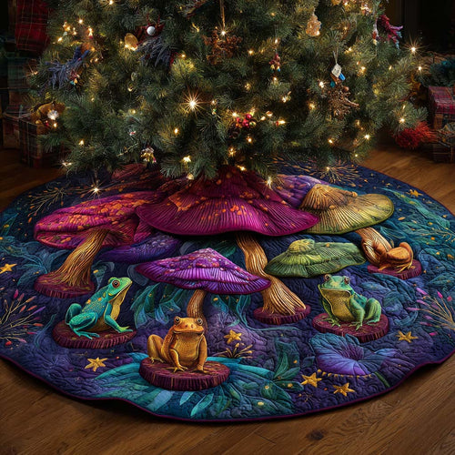 Fantasy Mushroom Meadow Quilted Tree Skirt NCU0NXD1079