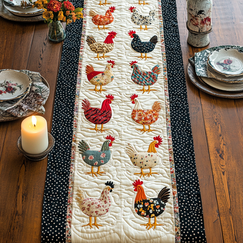 Farm Charm Quilted Table Runner NCU0NVH120