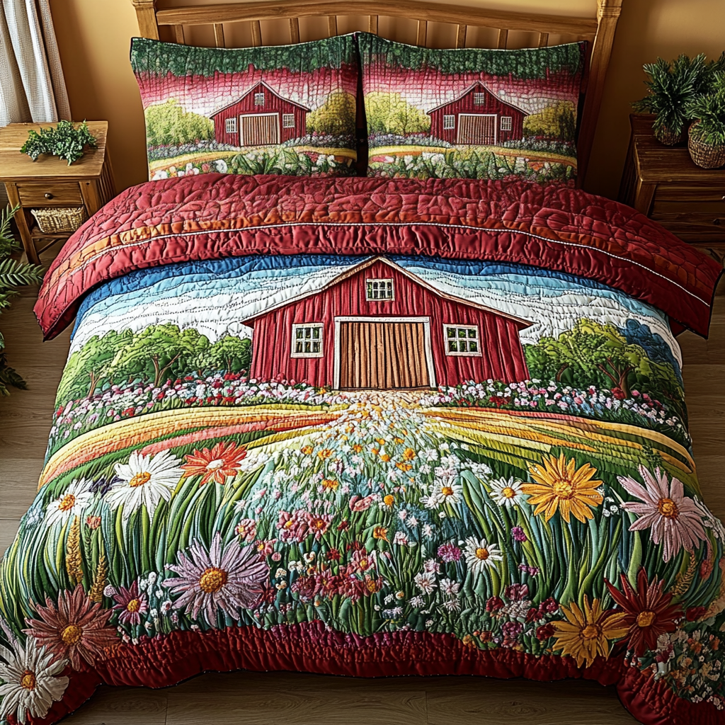 Farm Dreams 3-Piece Quilted Bedding Set NCU0NVH716