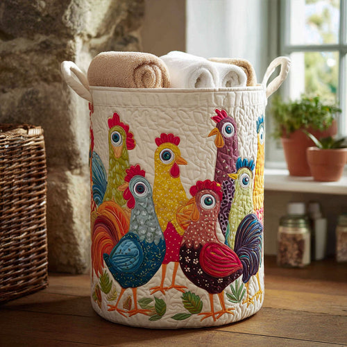 Farm Fresh Flair Quilted Laundry Basket NCU0PTT781