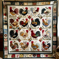 Farmhouse Fowl Quilted Blanket NCU0PT045