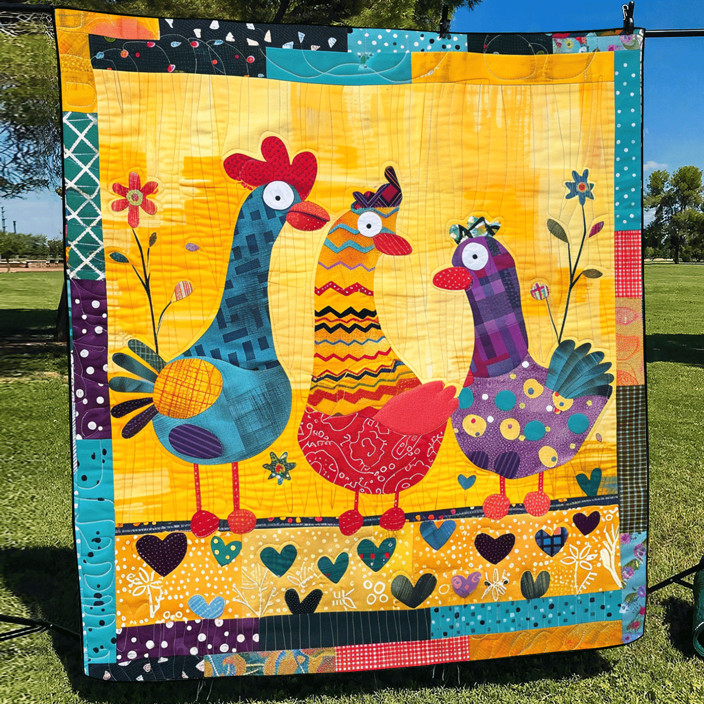 Farmhouse Gossip Quilted Blanket NCU0TH960