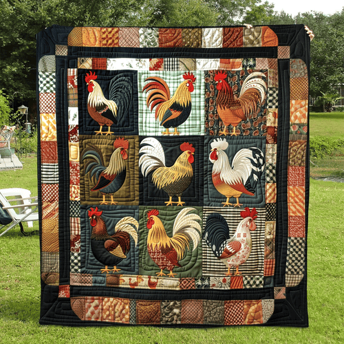 Farmhouse Patchwork Quilted Blanket NCU0TH971