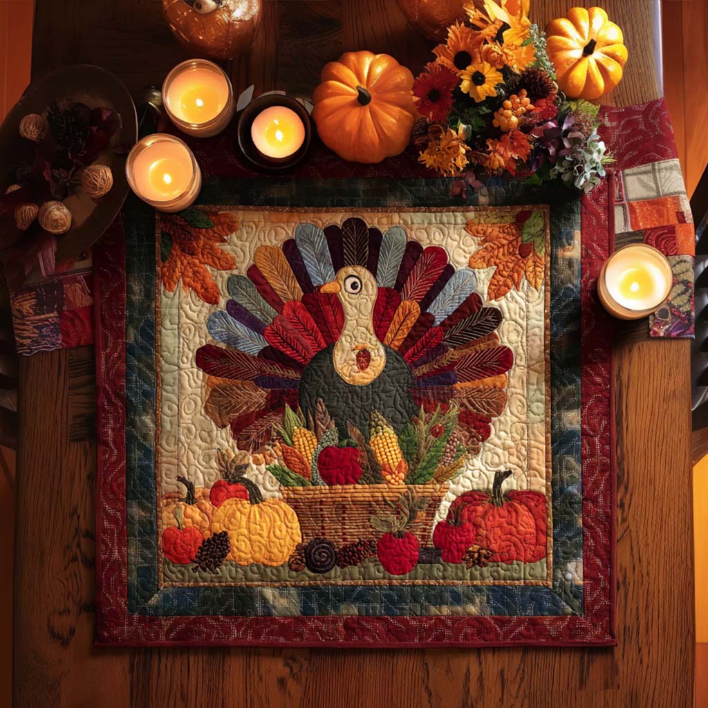 Farmhouse Fowl Quilted Table Topper NCU0PTT1543