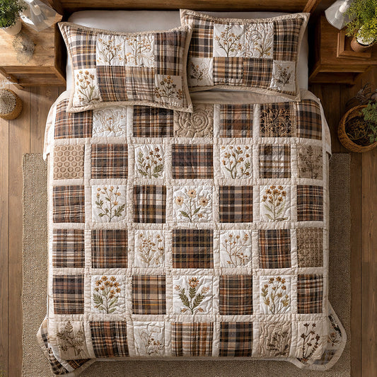 Farmhouse Lace 3-Piece Quilted Bedding Set NCU0NTV1004