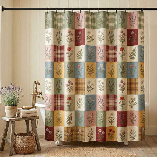 Farmhouse Patchwork Shower Curtain NCU0NTV975