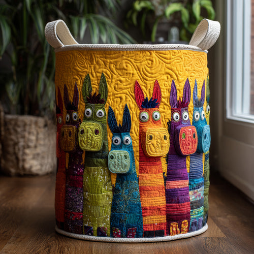 Farmyard Giggles Quilted Laundry Basket NCU0DV1700