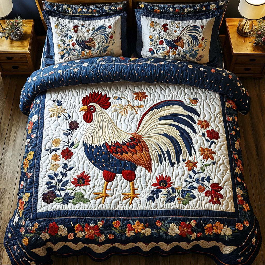 Farmyard Pride 3-Piece Quilted Bedding Set NCU0PTT011