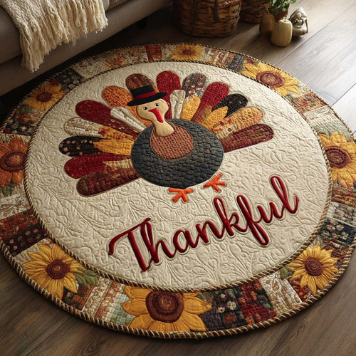 Feast Turkey Quilted Round Mat NCU0NNT1884