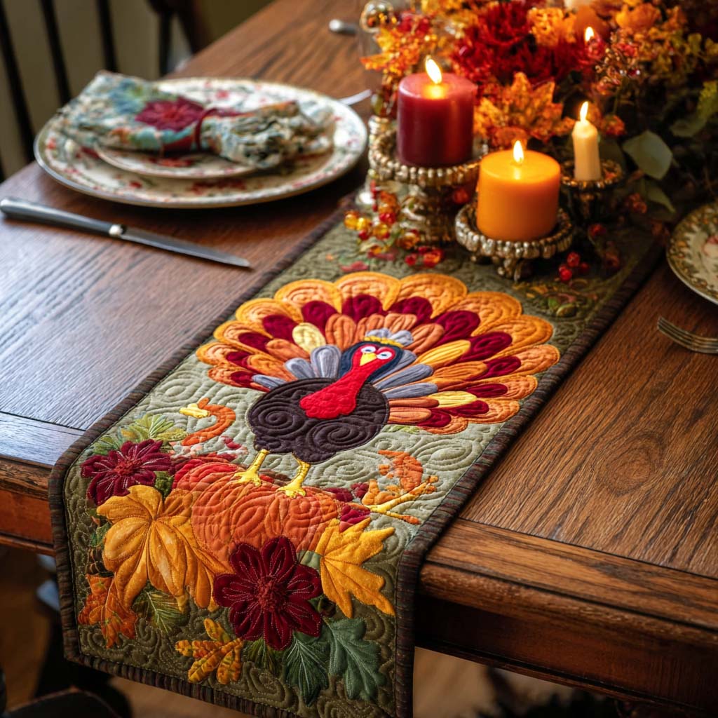 Feast of Smiles Quilted Table Runner NCU0PTT1480