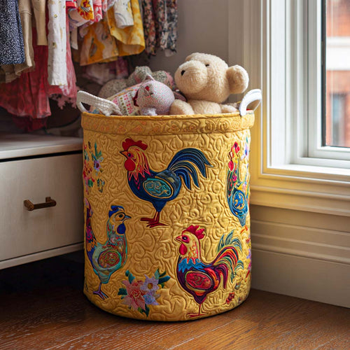 Feather Friends Quilted Laundry Basket NCU0NNT1181