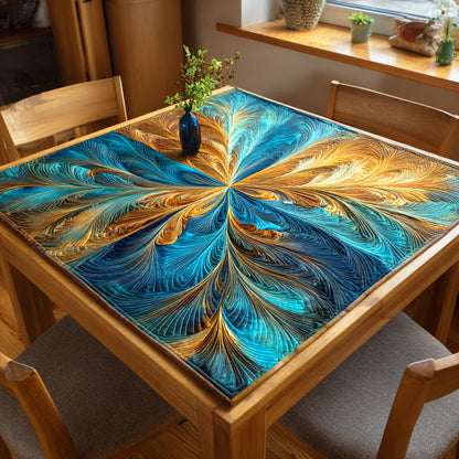 Feather Moon Quilted Table Topper NCU0NTD288