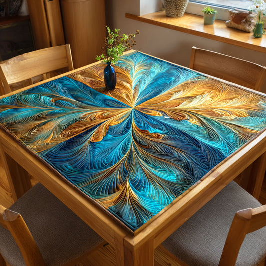 Feather Moon Quilted Table Topper NCU0NTD288