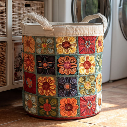Feather Orbit Quilted Laundry Basket NCU0PTT742