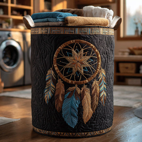 Feather Vision Quilted Laundry Basket NCU0NTV523