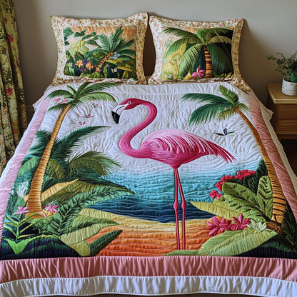 Feathered Charm 3-Piece Quilted Bedding Set NCU0NNT180