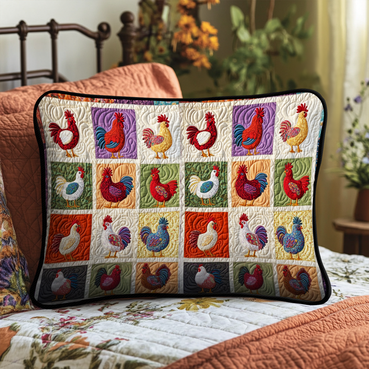 Feathered Friends Quilted Bedding Pillow Case NCU0NNT912