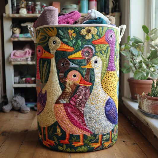 Feathered Fancies Quilted Laundry Basket NCU0PTT868