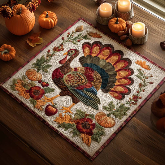 Feathered Feast Quilted Table Topper NCU0PTT1544