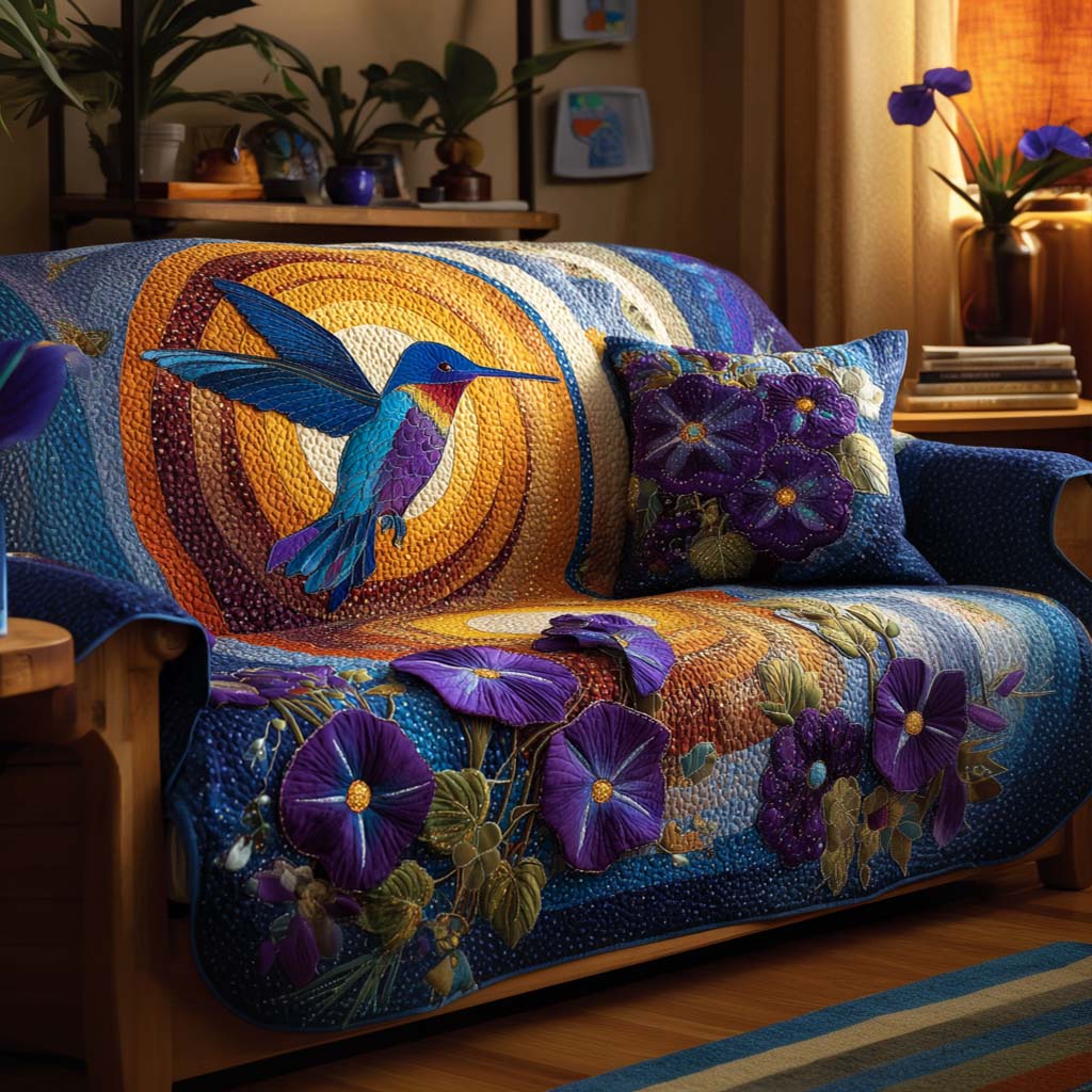 Feathered Gem Quilted Sofa Cover NCU0NNT2239